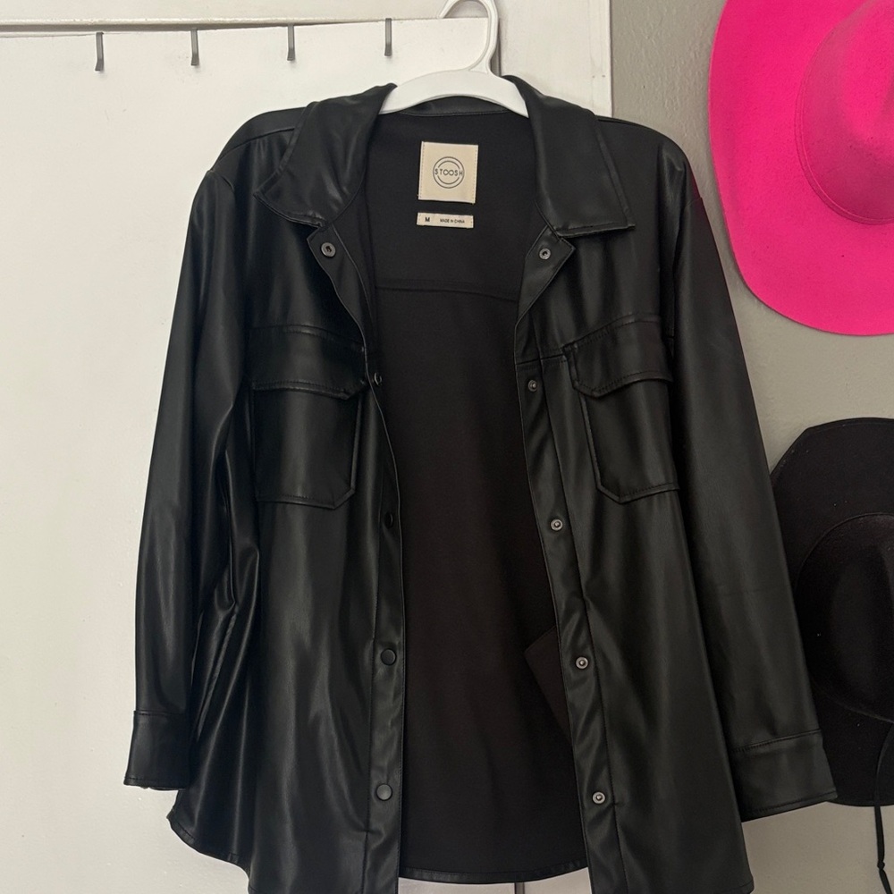 Stoosh Black Leather Jacket